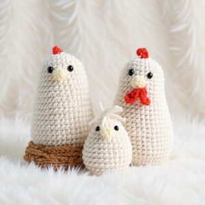 Chicken Family Amigurumi Crochet Pattern - Adorable DIY Stuffed Animal Toy - Instant Download PDF