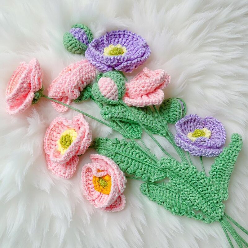 Poppy Flower Amigurumi Crochet Pattern - Beautiful DIY Floral Decor - Instant Download PDF - Image 3