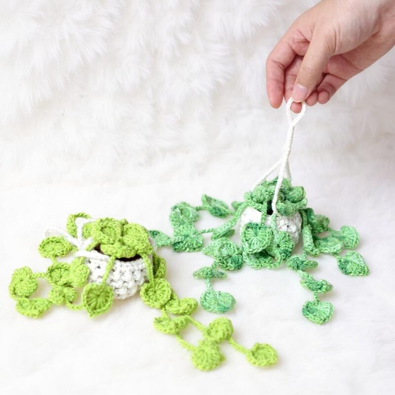 Hanging Pothos Plant Amigurumi Crochet Pattern - Charming DIY Car Hanger - Instant Download PDF - Image 8