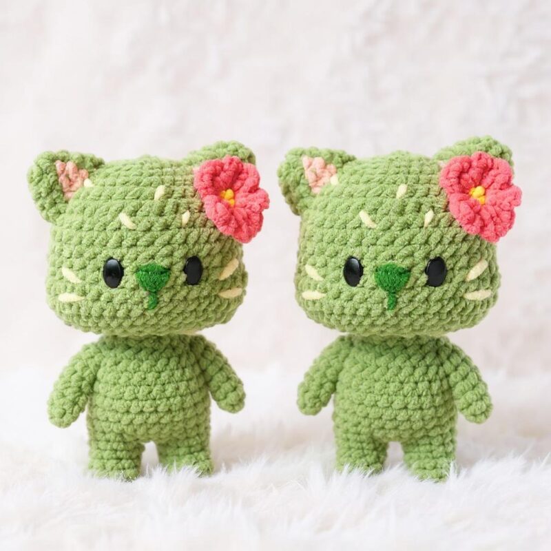 Cactus Cat Amigurumi Crochet Pattern - Adorable DIY Stuffed Animal Toy - Instant Download PDF - Image 3