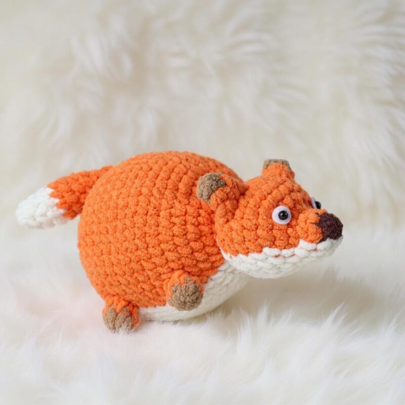 Pudgy Fox Amigurumi Crochet Pattern - Adorable DIY Stuffed Animal Toy - Instant Download PDF