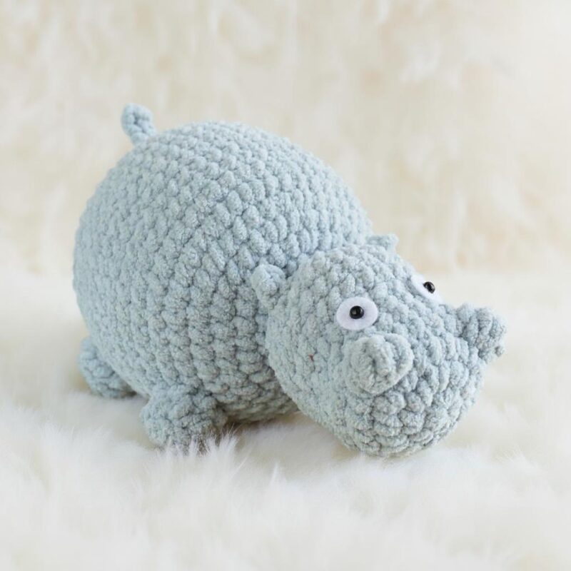 Pudgy Hippo Amigurumi Crochet Pattern - Adorable DIY Stuffed Animal Toy - Instant Download PDF - Image 2