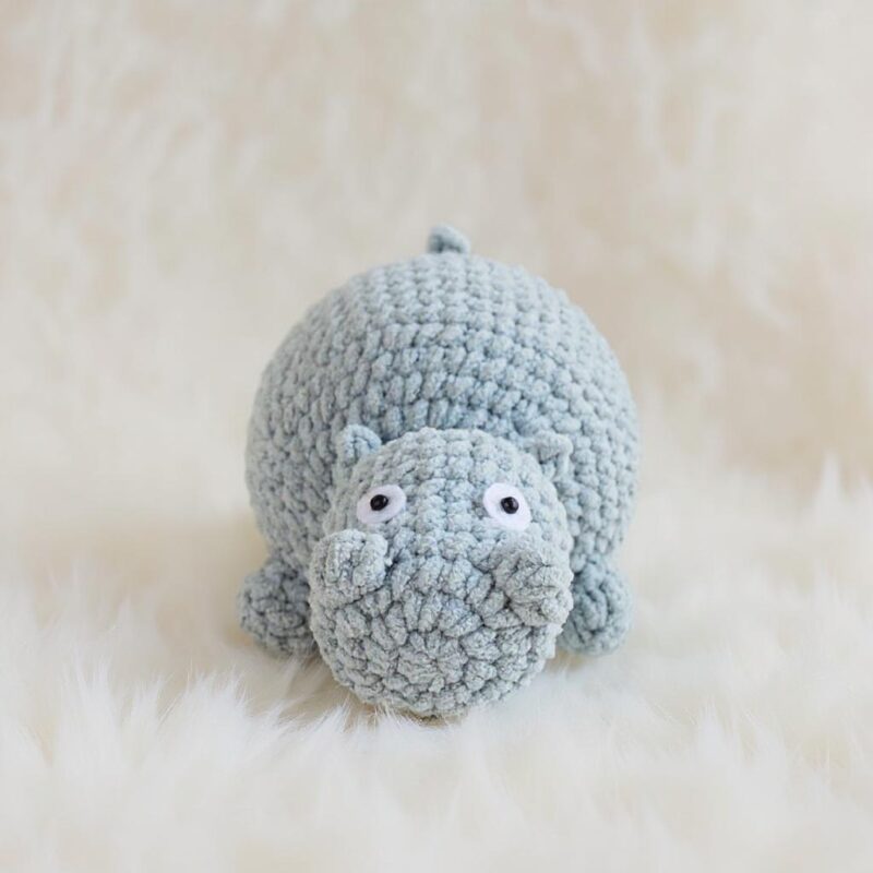 Pudgy Hippo Amigurumi Crochet Pattern - Adorable DIY Stuffed Animal Toy - Instant Download PDF - Image 3