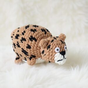 Pudgy Leopard Amigurumi Crochet Pattern - Adorable DIY Stuffed Animal Toy - Instant Download PDF