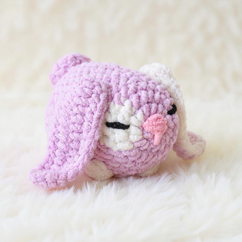 Purple Bunny Amigurumi Crochet Pattern - Adorable DIY Stuffed Animal Toy - Instant Download PDF - Image 2