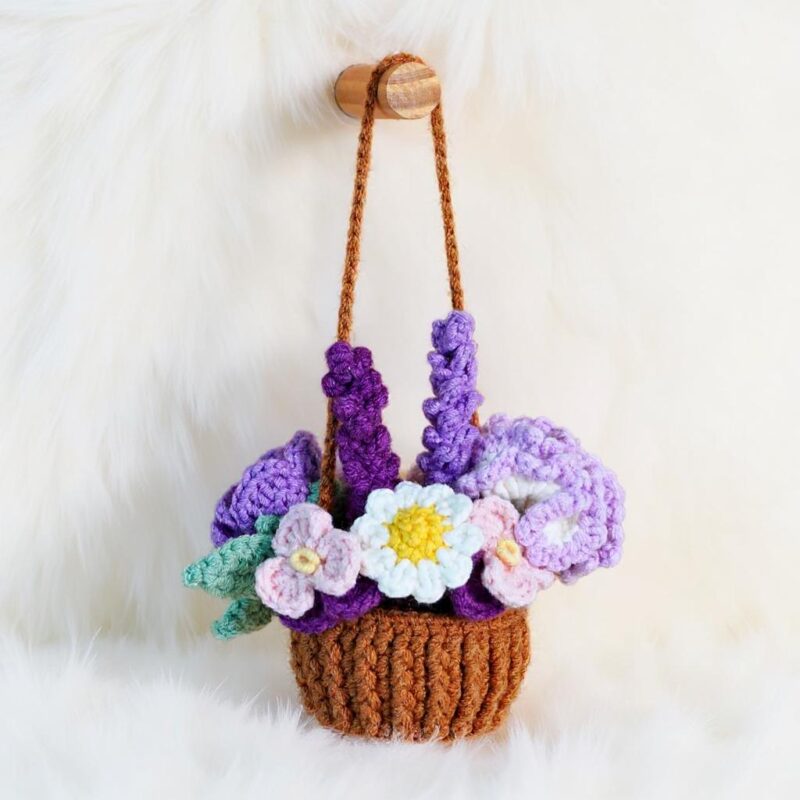 Hanging Car Basket Amigurumi Crochet Pattern - Adorable DIY Car Decor - Instant Download PDF - Image 2