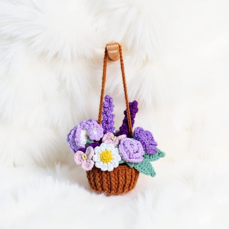 Hanging Car Basket Amigurumi Crochet Pattern - Adorable DIY Car Decor - Instant Download PDF - Image 3