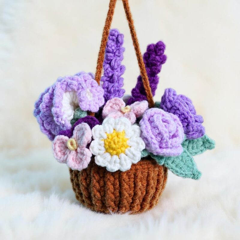 Hanging Car Basket Amigurumi Crochet Pattern - Adorable DIY Car Decor - Instant Download PDF - Image 4