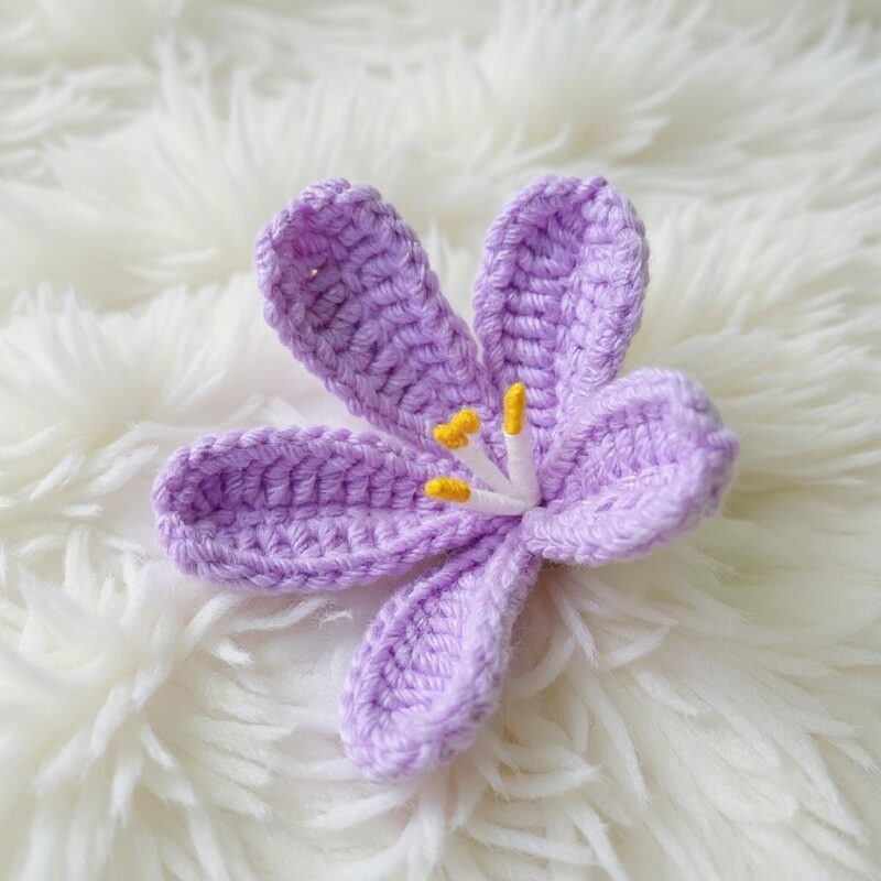 Purple Sky Flower Amigurumi Crochet Pattern - Whimsical DIY Plush Toy Decor - Instant Download PDF - Image 3