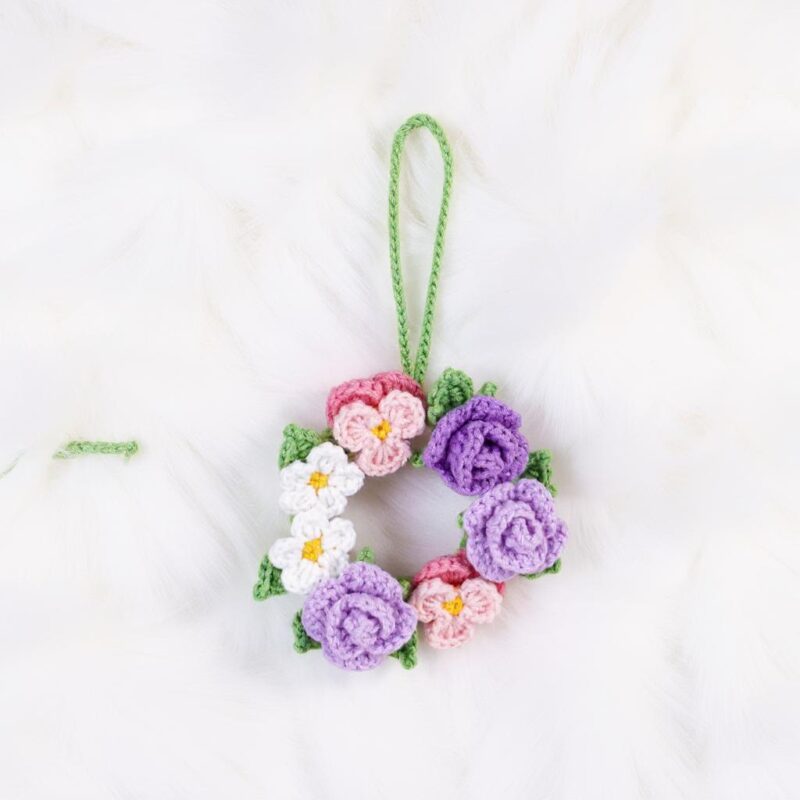 Purple Wreath Amigurumi Crochet Pattern - Elegant DIY Home Decor - Instant Download PDF - Image 2