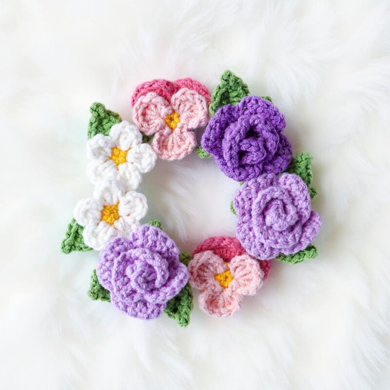 Purple Wreath Amigurumi Crochet Pattern - Elegant DIY Home Decor - Instant Download PDF - Image 3