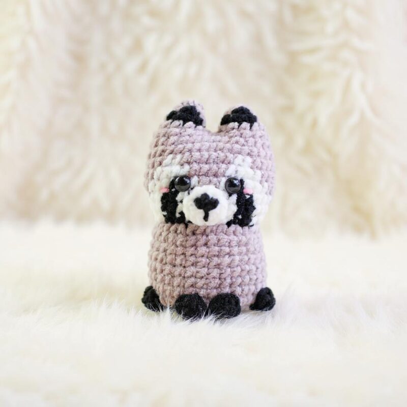 Raccoon Amigurumi Crochet Pattern - Low-Sew - DIY Stuffed Animal Toy - Instant Download PDF