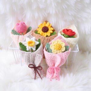 Flower Bouquet Amigurumi Crochet Pattern Bundle - Beautiful DIY Handmade Decor - Instant Download PDF