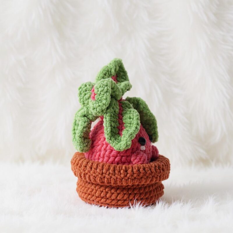Radish Pot Amigurumi Crochet Pattern - Adorable DIY Stuffed Vegetable - Instant Download PDF - Image 3