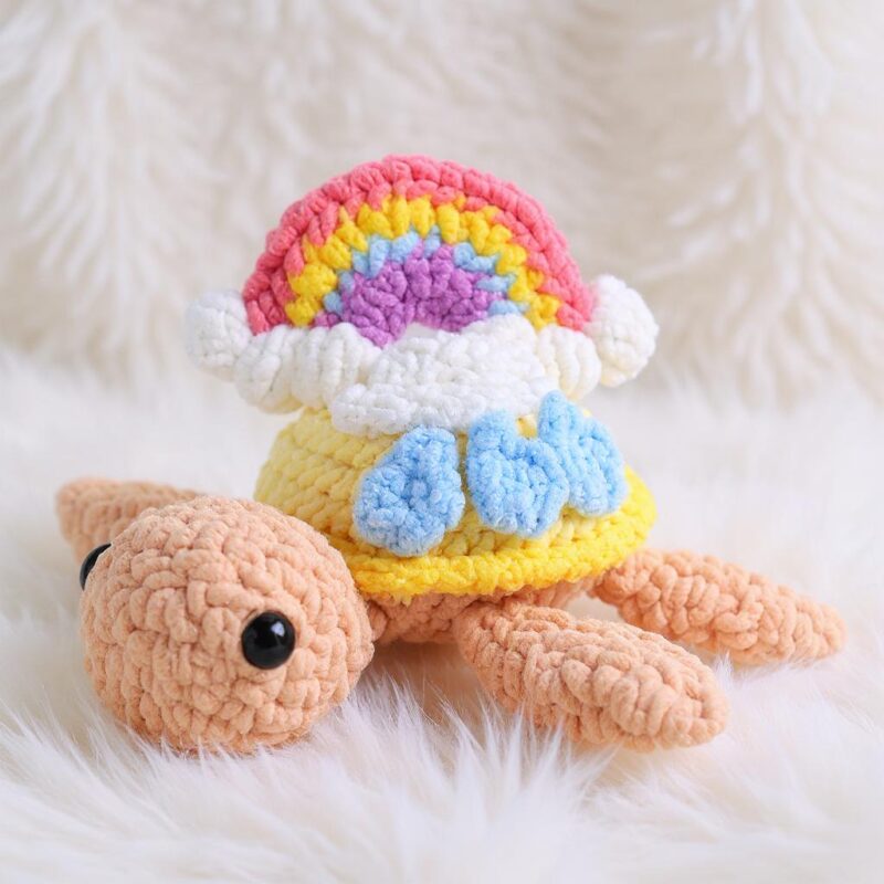 Rainbow Turtle Amigurumi Crochet Pattern - Adorable DIY Stuffed Animal Toy - Instant Download PDF - Image 2