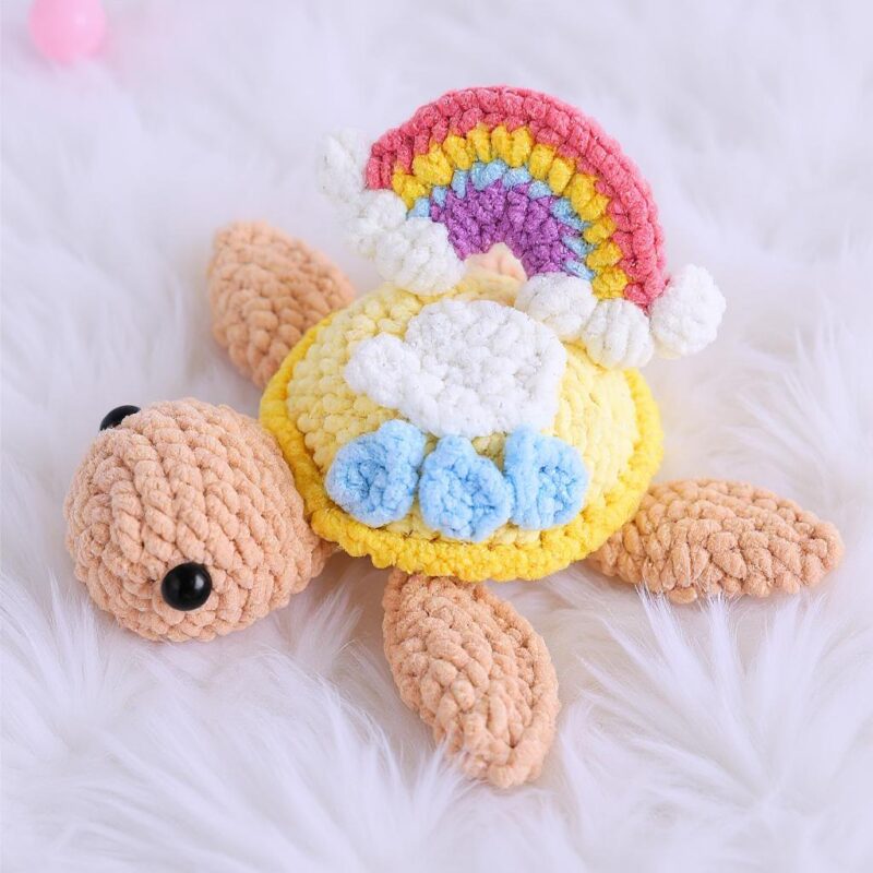 Rainbow Turtle Amigurumi Crochet Pattern - Adorable DIY Stuffed Animal Toy - Instant Download PDF - Image 3