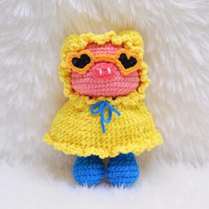 Rainy Piggy Amigurumi Crochet Pattern - Adorable DIY Stuffed Animal Toy - Instant Download PDF