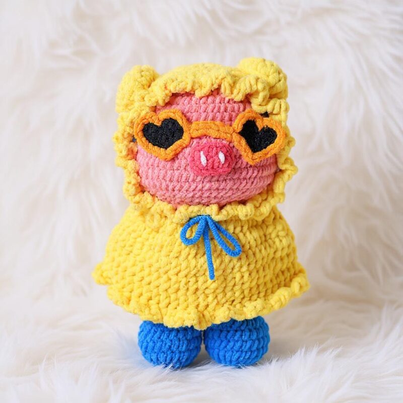 Rainy Piggy Amigurumi Crochet Pattern - Adorable DIY Stuffed Animal Toy - Instant Download PDF - Image 2