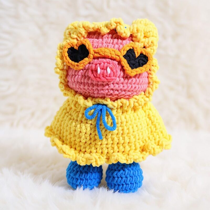 Rainy Piggy Amigurumi Crochet Pattern - Adorable DIY Stuffed Animal Toy - Instant Download PDF - Image 3
