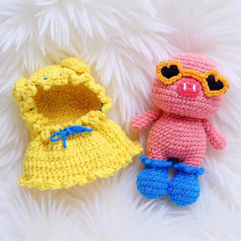 Rainy Piggy Amigurumi Crochet Pattern - Adorable DIY Stuffed Animal Toy - Instant Download PDF - Image 4