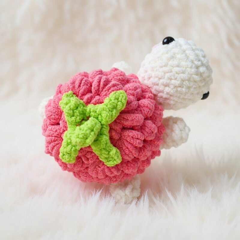 Raspberry Turtle Amigurumi Crochet Pattern - Easy No-Sew - DIY Stuffed Animal Toy - Instant Download PDF - Image 5