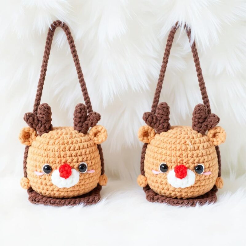 Swinging Reindeer Amigurumi Crochet Pattern - Adorable DIY Car Hanging Ornament - Instant Download PDF - Image 2