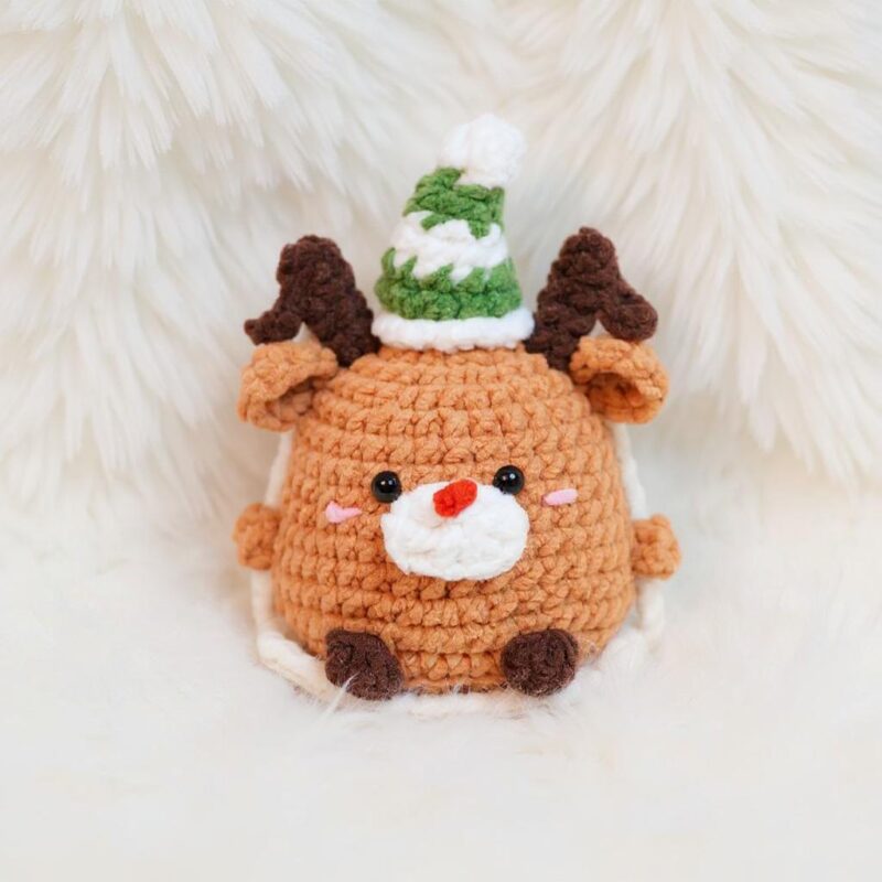 Reindeer on a Swing Amigurumi Crochet Pattern - Adorable DIY Car Hanging Ornament - Instant Download PDF - Image 2