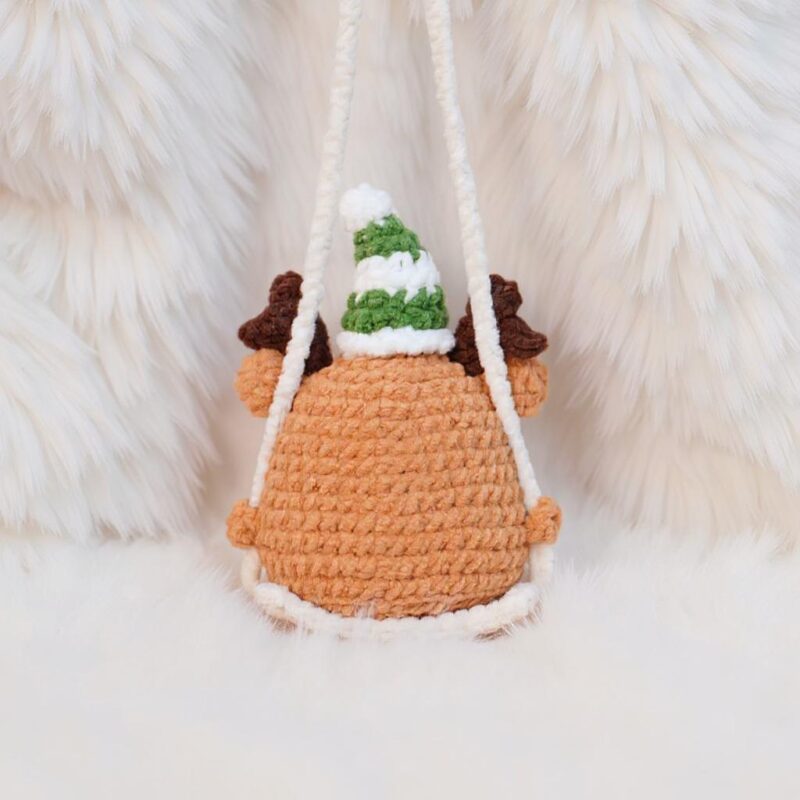 Reindeer on a Swing Amigurumi Crochet Pattern - Adorable DIY Car Hanging Ornament - Instant Download PDF - Image 3