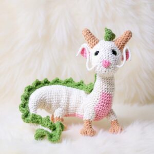 River Dragon Amigurumi Crochet Pattern - Adorable DIY Stuffed Animal Toy - Instant Download PDF