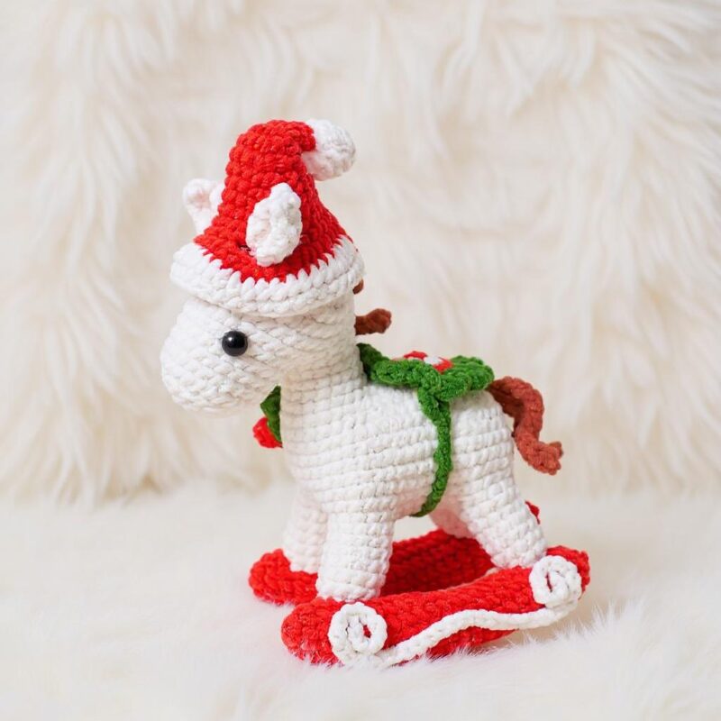 Rocking Horse Amigurumi Crochet Pattern - Low-Sew DIY Stuffed Animal Toy - Instant Download PDF - Image 2