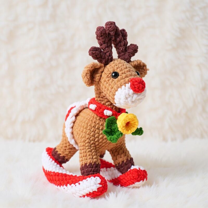 Rocking Reindeer Amigurumi Crochet Pattern - Low-Sew - DIY Stuffed Animal Toy - Instant Download PDF - Image 2