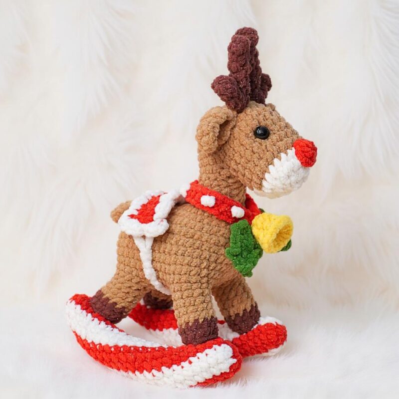 Rocking Reindeer Amigurumi Crochet Pattern - Low-Sew - DIY Stuffed Animal Toy - Instant Download PDF - Image 3