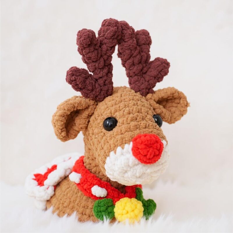 Rocking Reindeer Amigurumi Crochet Pattern - Low-Sew - DIY Stuffed Animal Toy - Instant Download PDF - Image 6