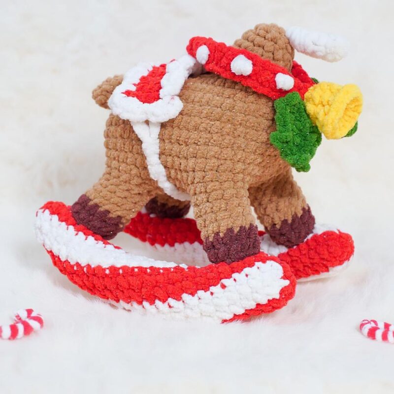 Rocking Reindeer Amigurumi Crochet Pattern - Low-Sew - DIY Stuffed Animal Toy - Instant Download PDF - Image 8