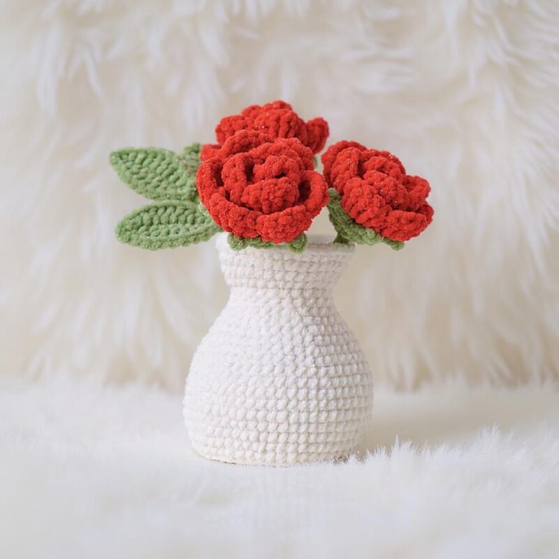 Rose Flower Amigurumi Crochet Pattern - Elegant DIY Bouquet & Home Decor - Instant Download PDF - Image 2