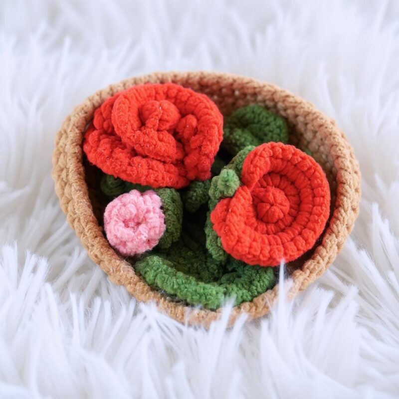 Rose Bouquet Amigurumi Crochet Pattern - Everlasting DIY Handmade Flower Bouquet - Instant Download PDF - Image 5