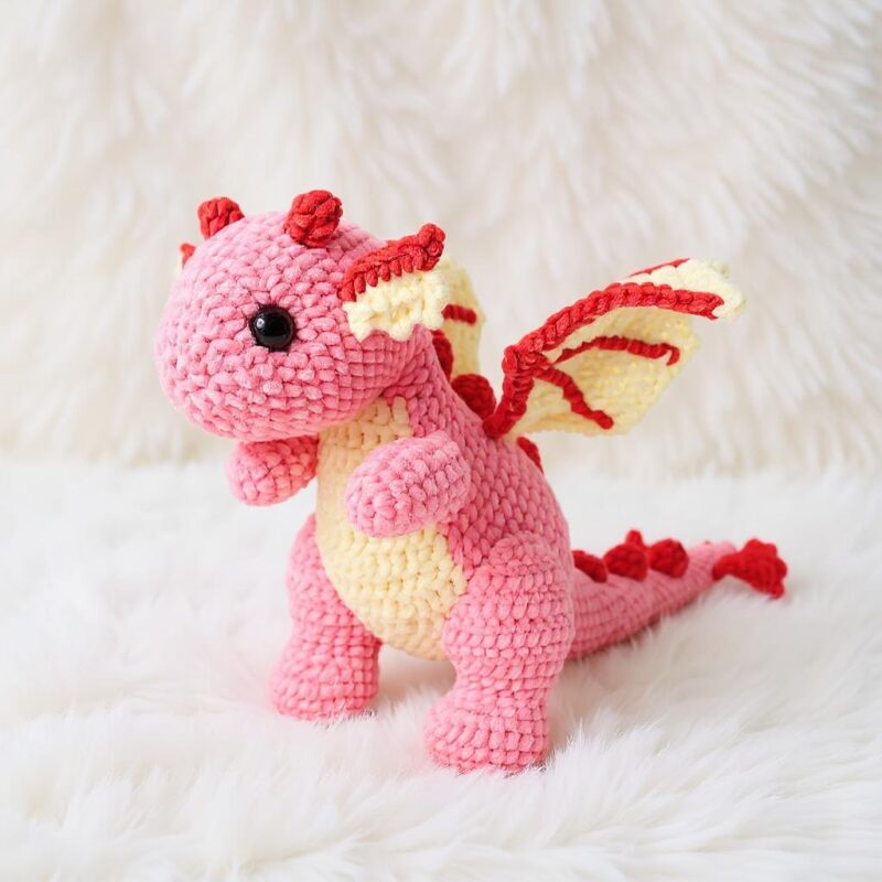 Rosie the Dragon Amigurumi Crochet Pattern - Adorable DIY Stuffed Animal Toy - Instant Download PDF