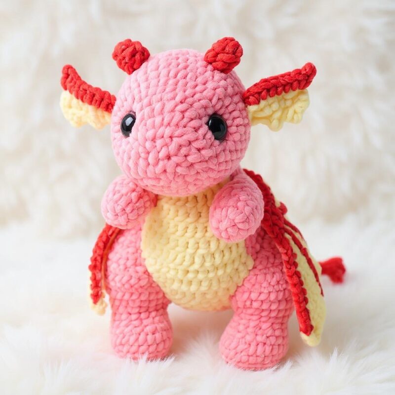 Rosie the Dragon Amigurumi Crochet Pattern - Adorable DIY Stuffed Animal Toy - Instant Download PDF - Image 6