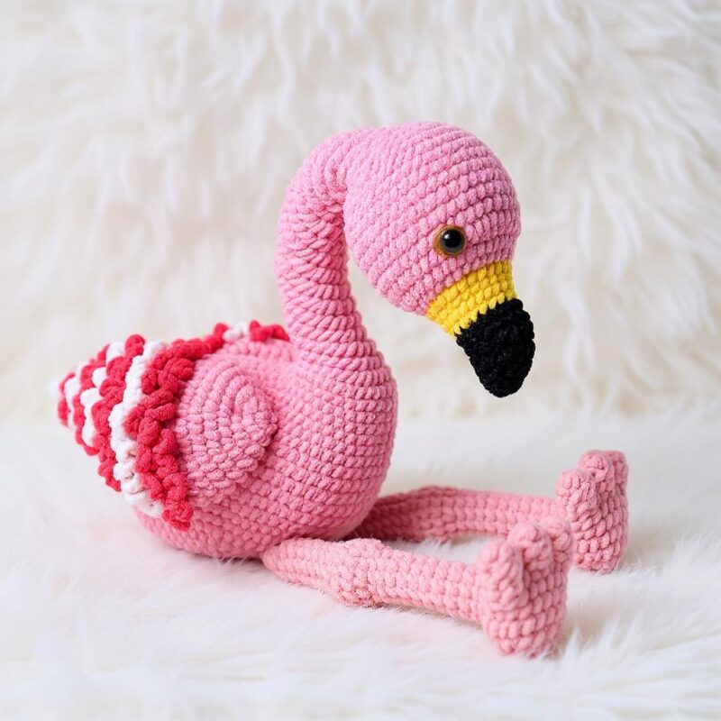 Rosie the Flamingo Amigurumi Crochet Pattern - Adorable DIY Stuffed Animal Toy - Instant Download PDF