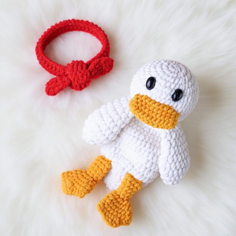 Rosy Duck Comforter Amigurumi Crochet Pattern - Adorable DIY Baby Lovey - Instant Download PDF - Image 4