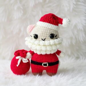 Santa Cat Amigurumi Crochet Pattern - Festive DIY Stuffed Animal Toy - Instant Download PDF
