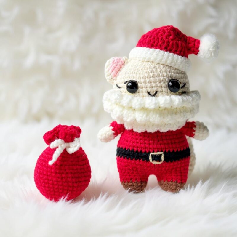 Santa Cat Amigurumi Crochet Pattern - Festive DIY Stuffed Animal Toy - Instant Download PDF - Image 2
