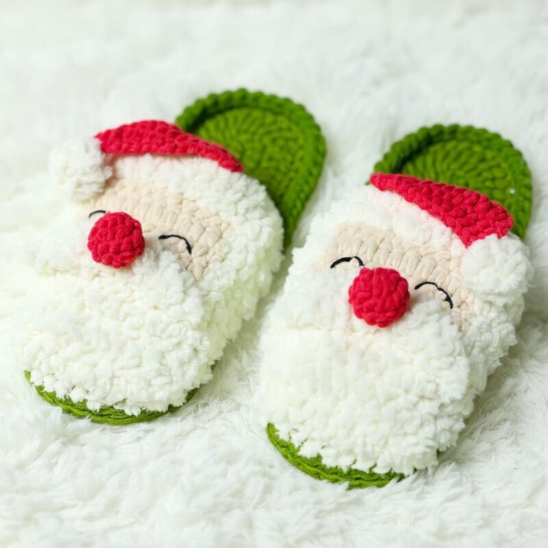 Santa Claus Amigurumi Crochet Pattern - Jolly DIY Cozy Christmas Slippers - Instant Download PDF - Image 5