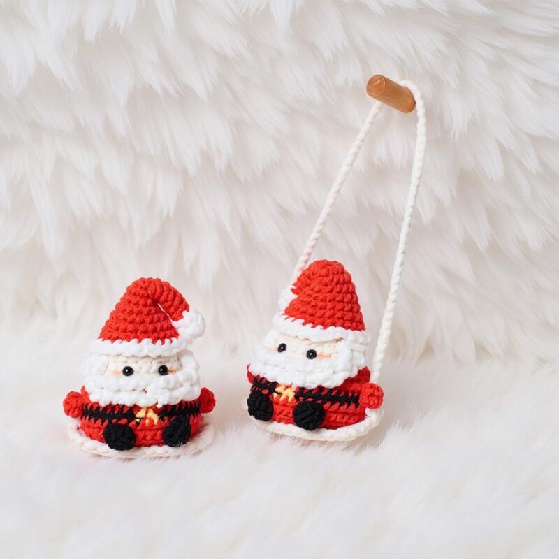 Swinging Santa Amigurumi Crochet Pattern - Festive DIY Car Hanging Ornament - Instant Download PDF - Image 5
