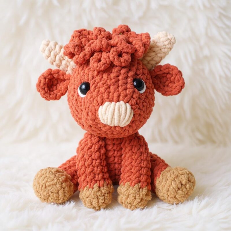 Highland Cow Amigurumi Crochet Pattern - Adorable DIY Stuffed Animal Toy - Instant Download PDF - Image 2