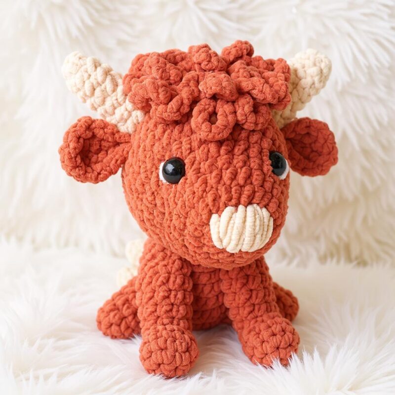 Highland Cow Amigurumi Crochet Pattern - Adorable DIY Stuffed Animal Toy - Instant Download PDF - Image 5