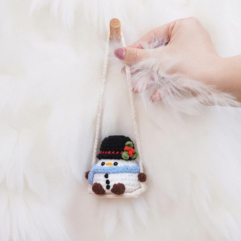 Swinging Snowman Amigurumi Crochet Pattern - Adorable DIY Car Hanging Ornament - Instant Download PDF - Image 5