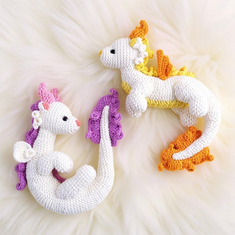 Solaris Dragons Amigurumi Crochet Pattern Bundle - Mythical DIY Stuffed Animal Toys - Instant Download PDF