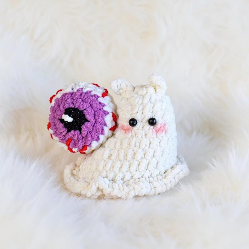 Spooky Snail Amigurumi Crochet Pattern - Whimsical DIY Stuffed Animal Toy - Instant Download PDF - Image 3