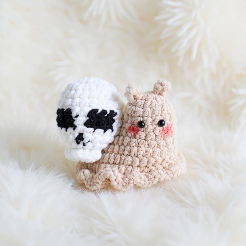 Spooky Snail Amigurumi Crochet Pattern - Whimsical DIY Stuffed Animal Toy - Instant Download PDF - Image 5